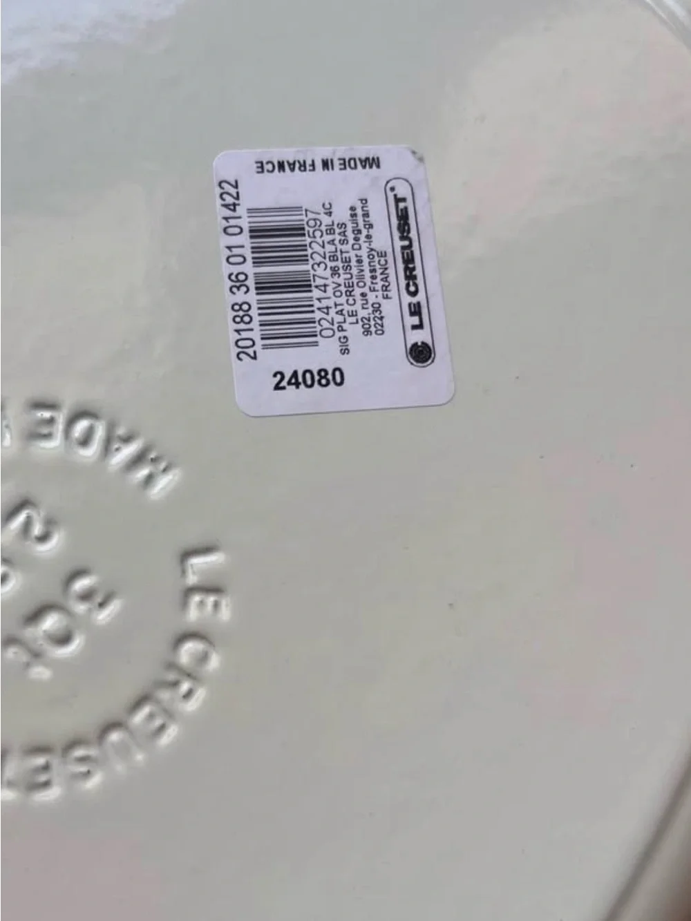 New — Le Creuset Signature Oval Baker White NWT 3 Quart